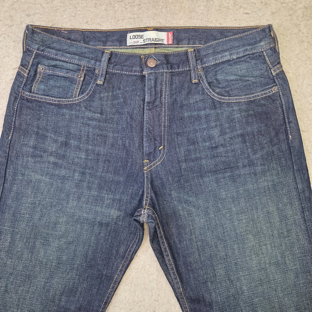 Vintage Levis Jeans Mens 34x30 Blue 569 Loose Straight Baggy Denim Pants Y2K